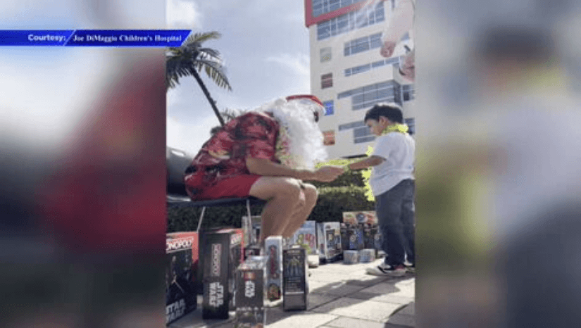 Hollywood first responders bring early Christmas cheer to patients at Joe DiMaggio Children’s Hospital